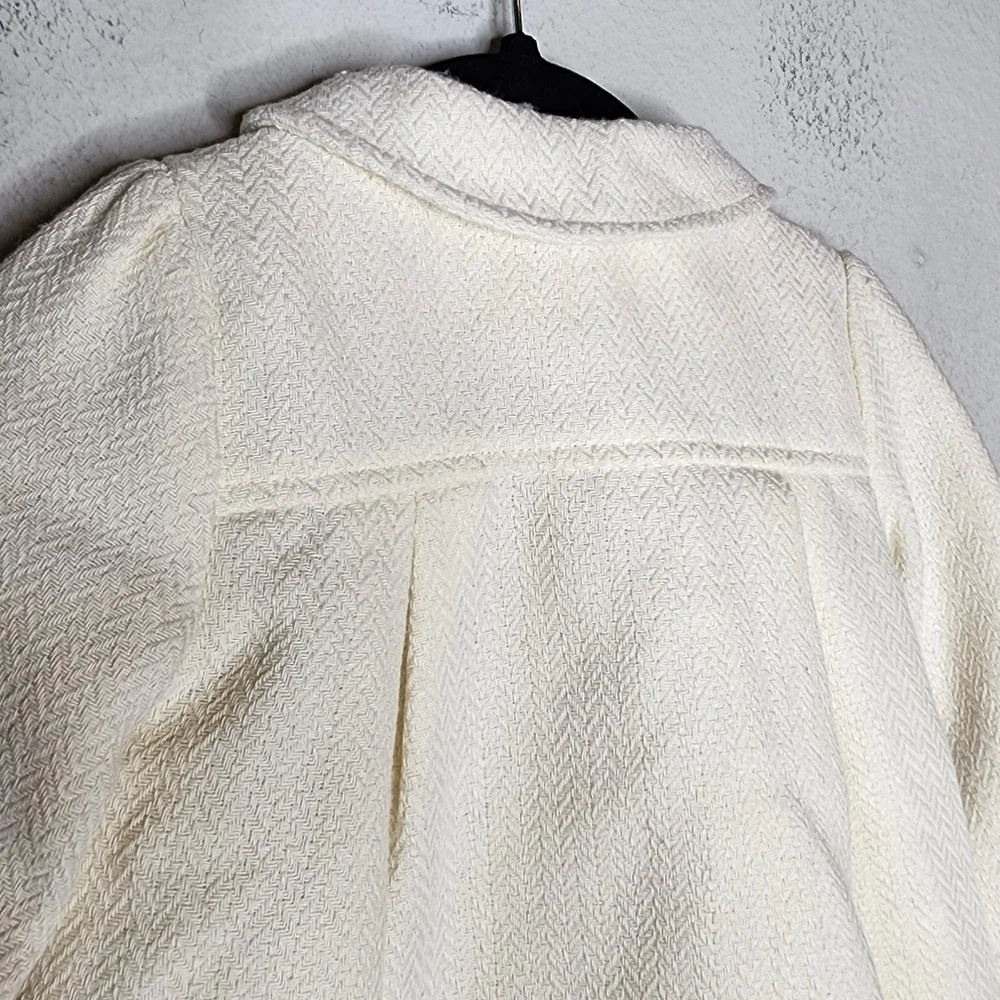 Polly Flinders‎ wool-blend cream coat. Size 12 Months.